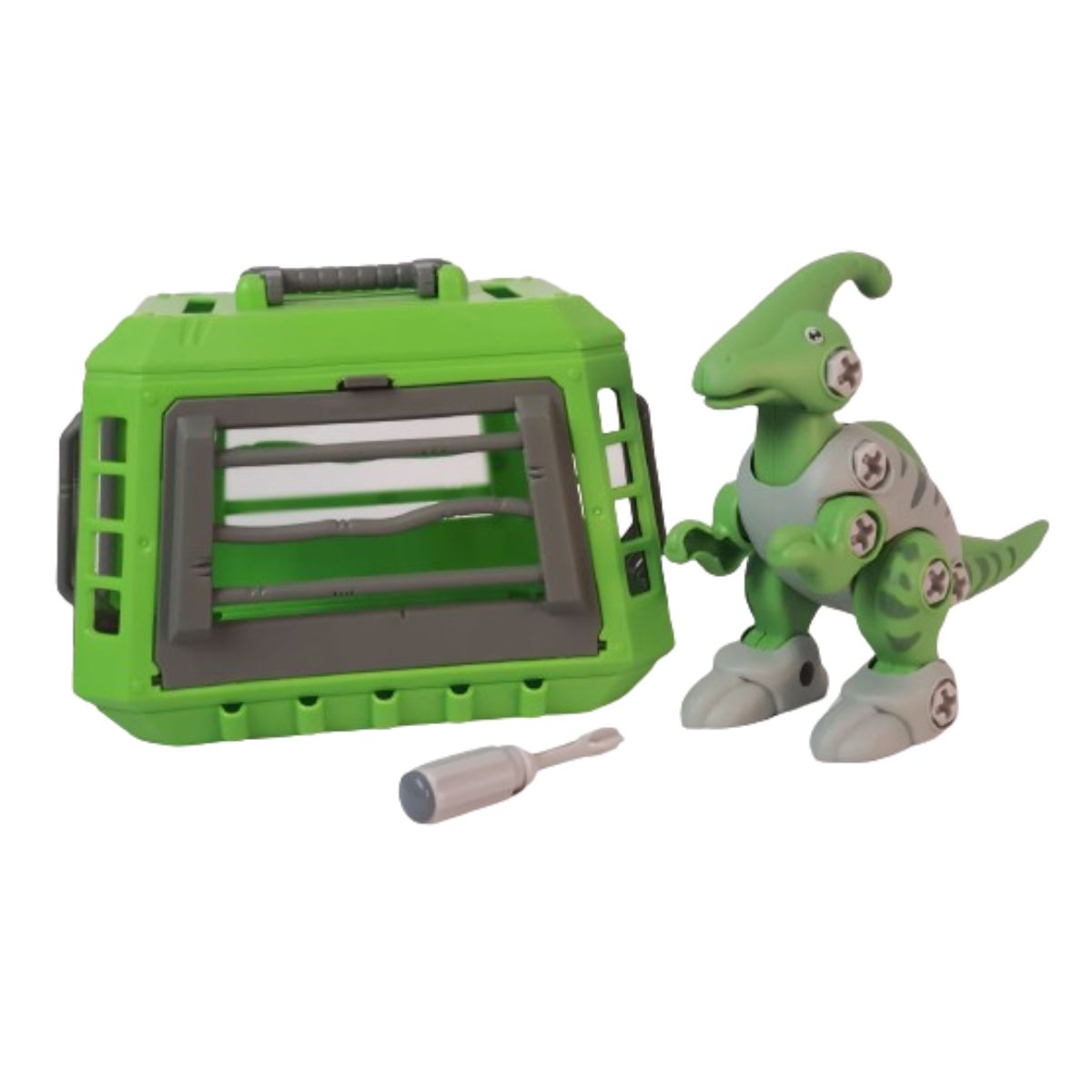 Dinossauro Brinquedo De Montar Dino Na Jaula Parassauro Dinossauro Brinquedo De Montar Dino Na Jaula Parassauro